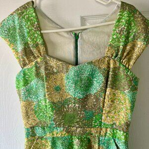 Homemade Vintage Style Sweetheart Neckline Dress w/ Pockets | Approx. Size 8–10